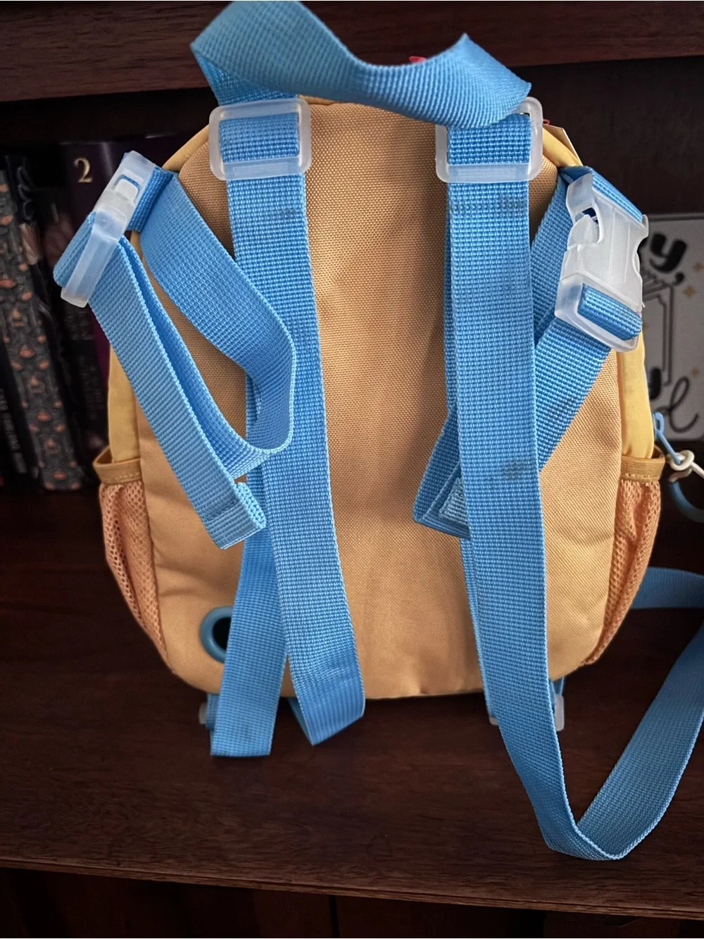 Cat & Jack Kids Quilted Mini Backpack in Mustard and Blue
